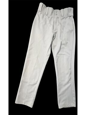 Allison Athletic Youth Medium Baseball Pants Gray Belted Waist
